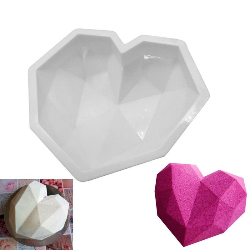 3D Geometric Heart Mold - Breakable Chocolate heart