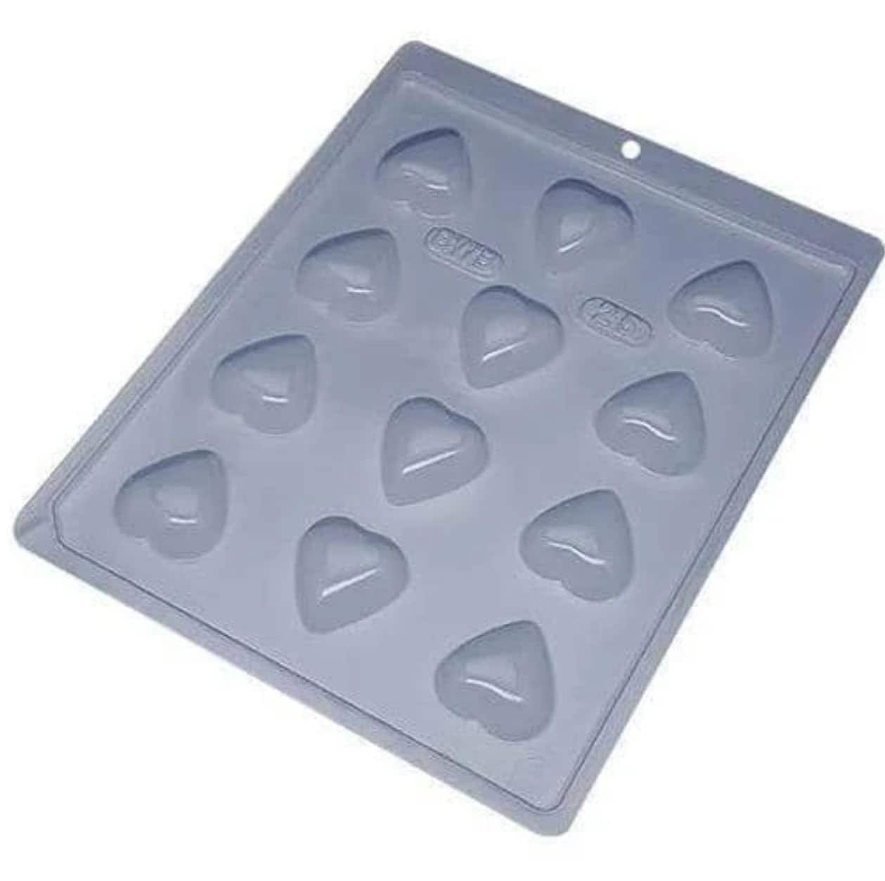 12 Cavity Mini Chocolate Hearts Mold - Plastic mold