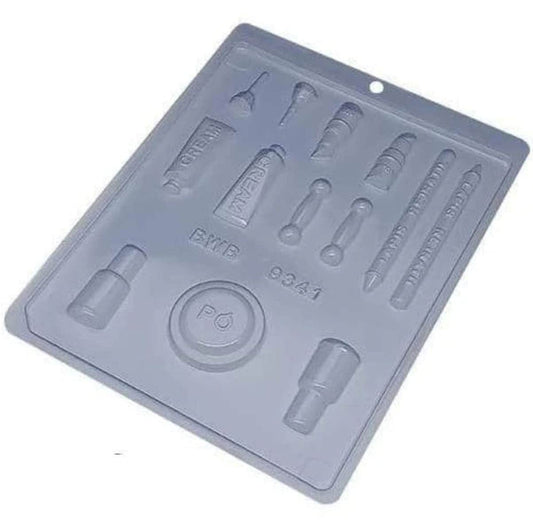 Make Up set Plastic Mold - Mold for Chocolate or Fondant