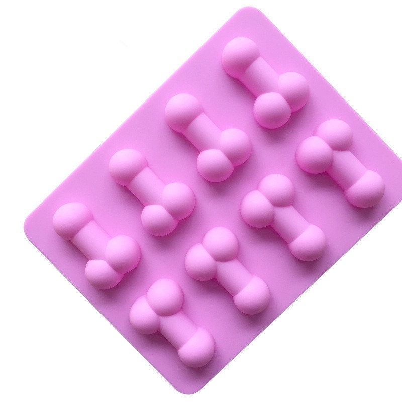 Pink Silicone Penis Mold - Silicone Mold for chocolate, Candy, and more