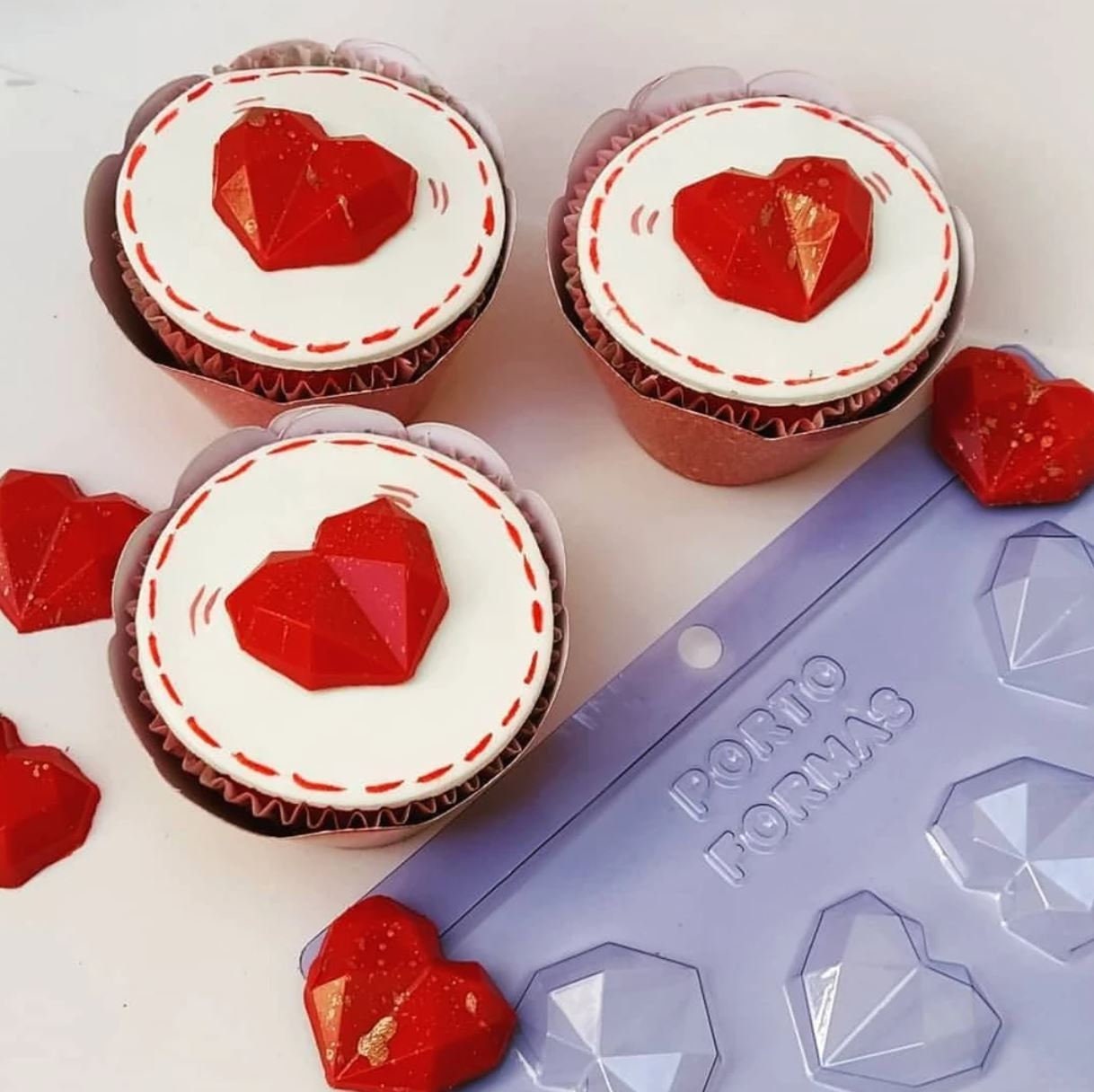 Small Diamond Heart Simple Chocolate Mold