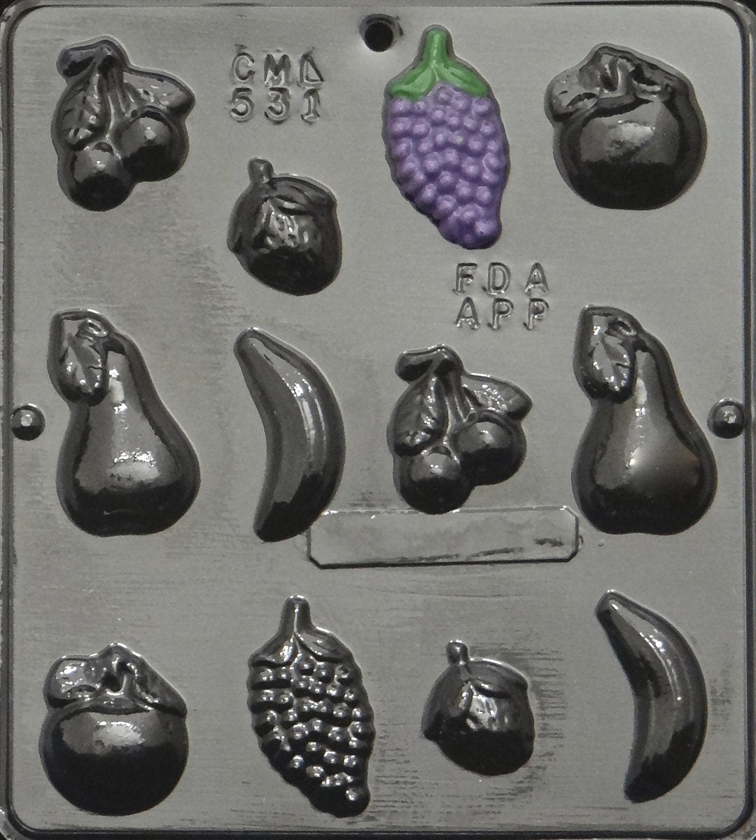 Fruit Assortment Pieces Chocolate Candy Mold