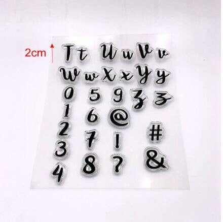 3 pc letter full alphabet number stamp set sticky embosser