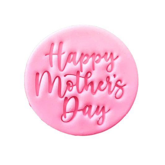 60mm letter happy mother's day plastic embosser stamp cookie cutter