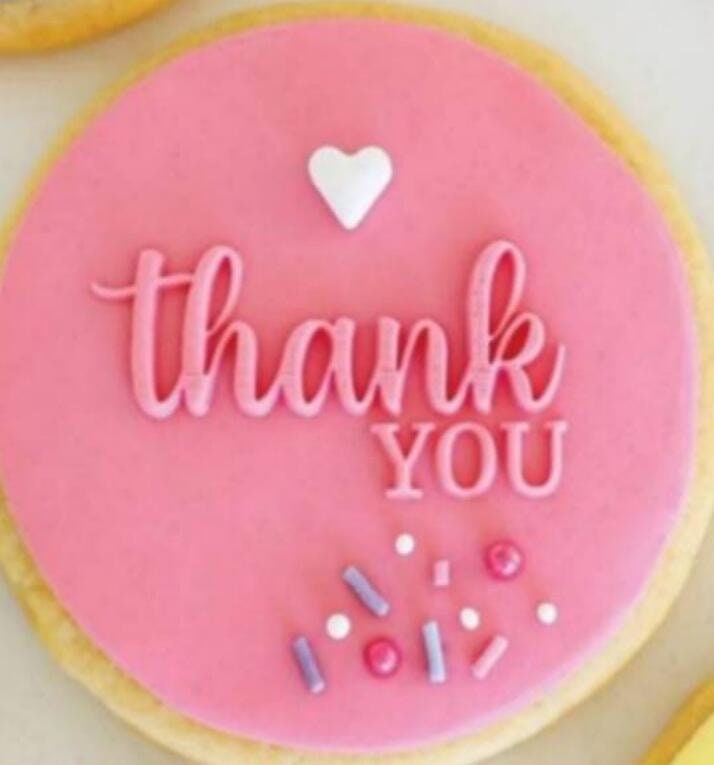 Thank You cookie stamps embosser/debosser