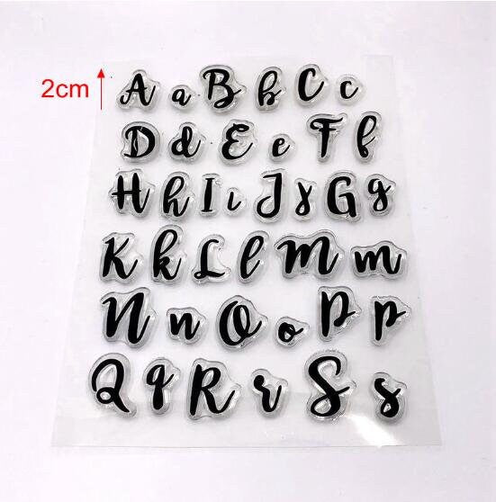 3 pc letter full alphabet number stamp set sticky embosser