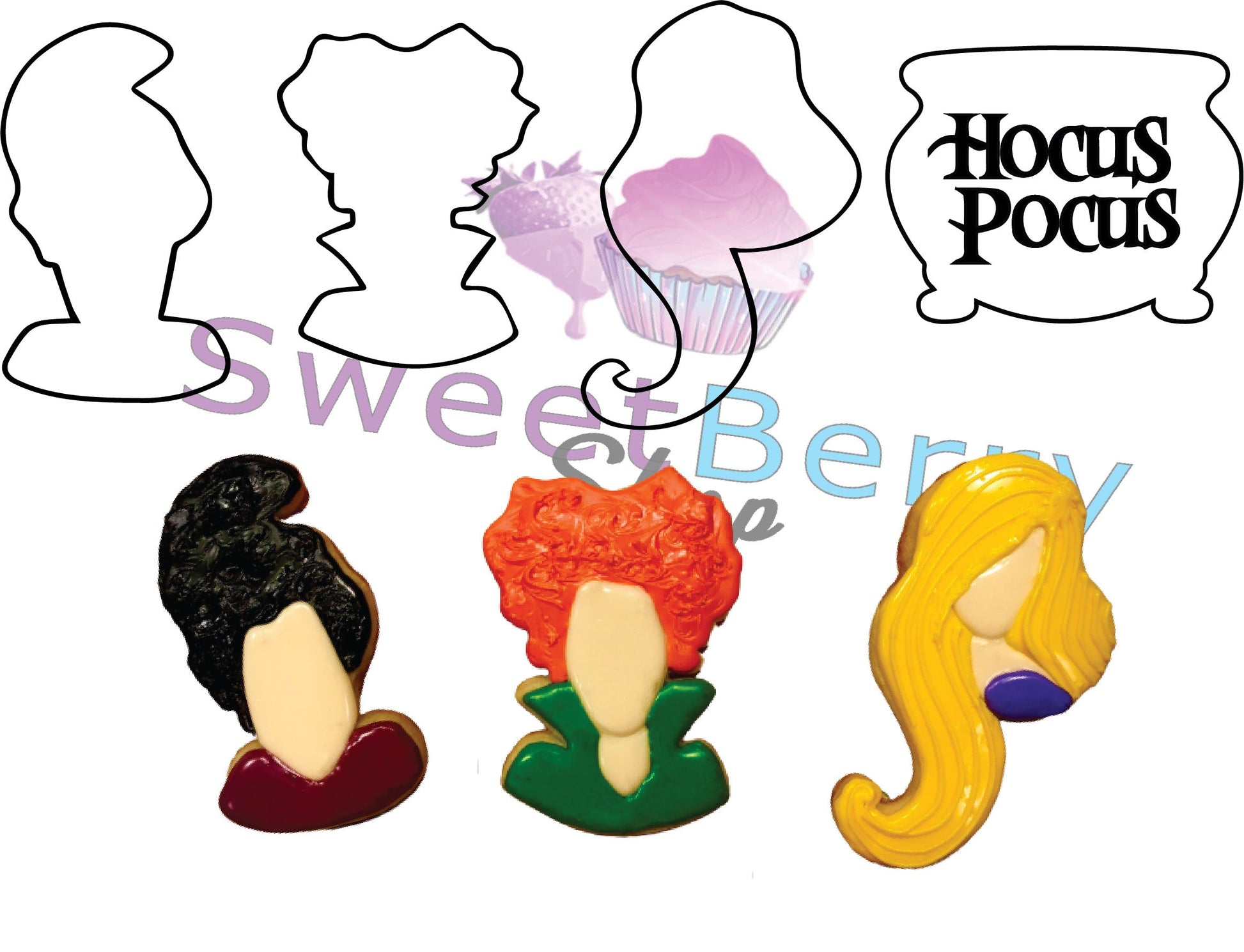 Hocus Pocus Cookie Cutters - Halloween cookies, Cookie cutter