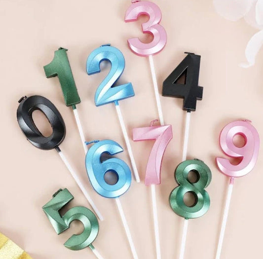 2 in geometric number birthday candles