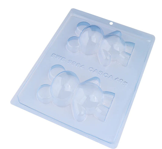 Medium Teddy Bear 3-Part Chocolate Mold - 2 bear cavity 3 piece chocolate mold