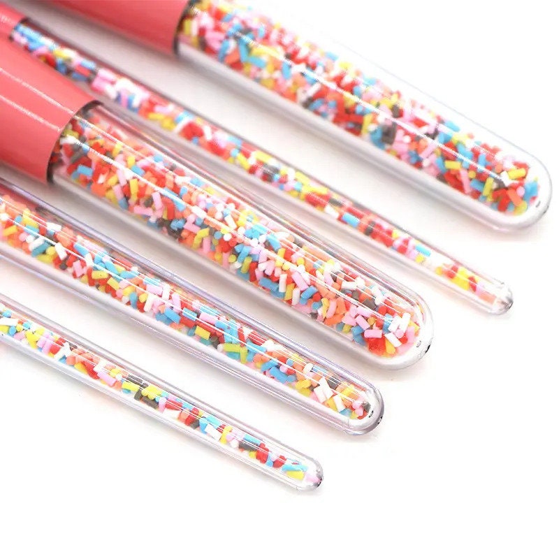 5 pc candy pink brush set for cake tools