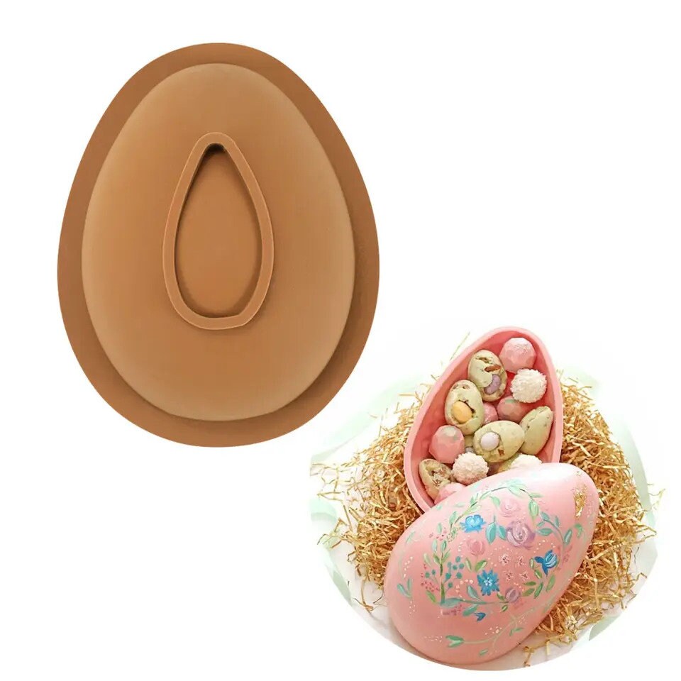 7 in large silicone easter egg chocolate mold