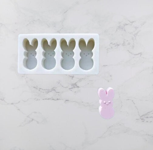 4 bunny rabbit Easter Silicone Mold sugar craft fondant tools cake decorating mould baking tool