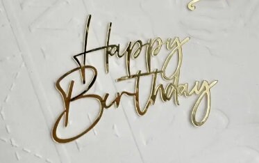 Happy Birthday Name Plates Cake Toppers Cake Plaques 5 pc